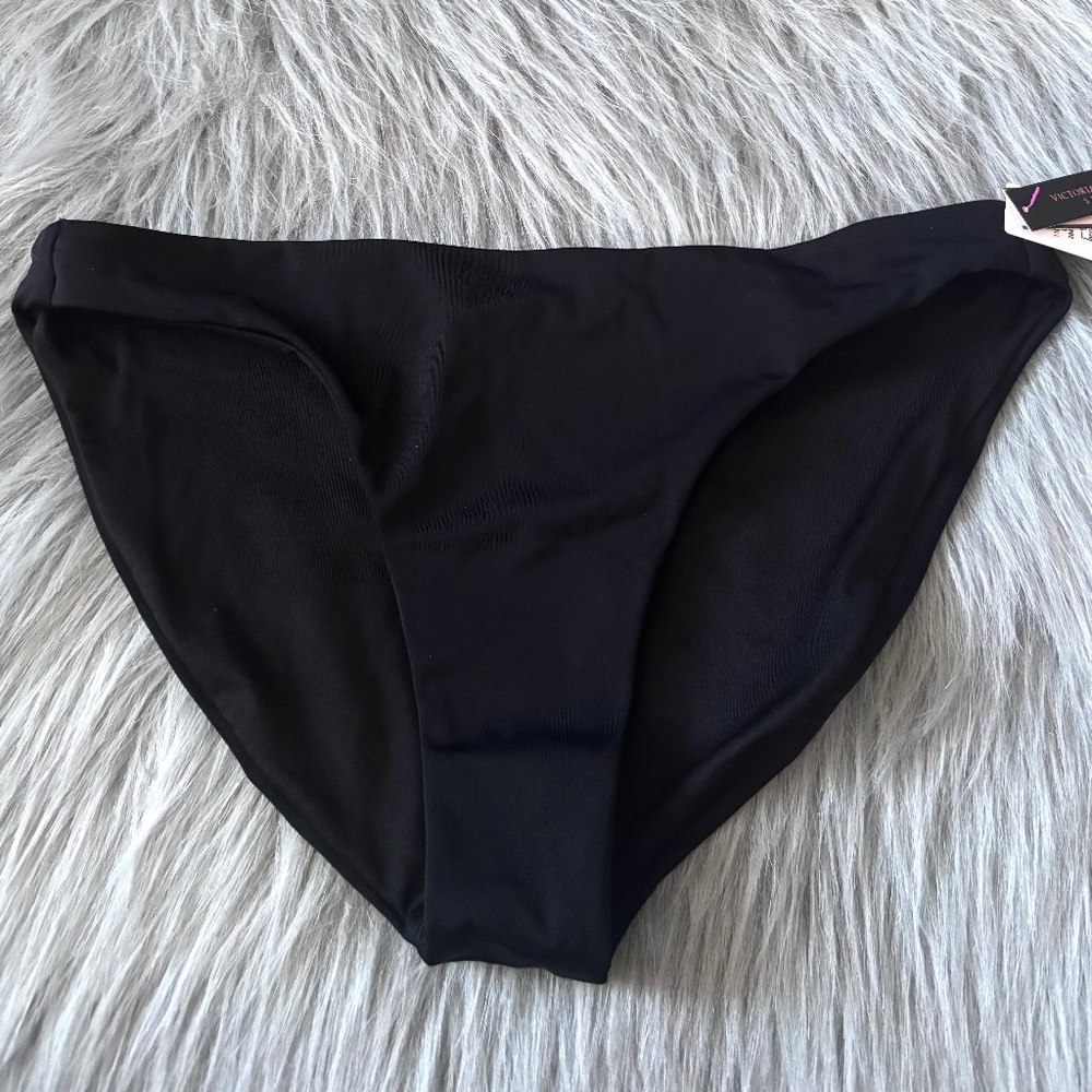 Victoria's Secret Black Bikini Bottoms Large
